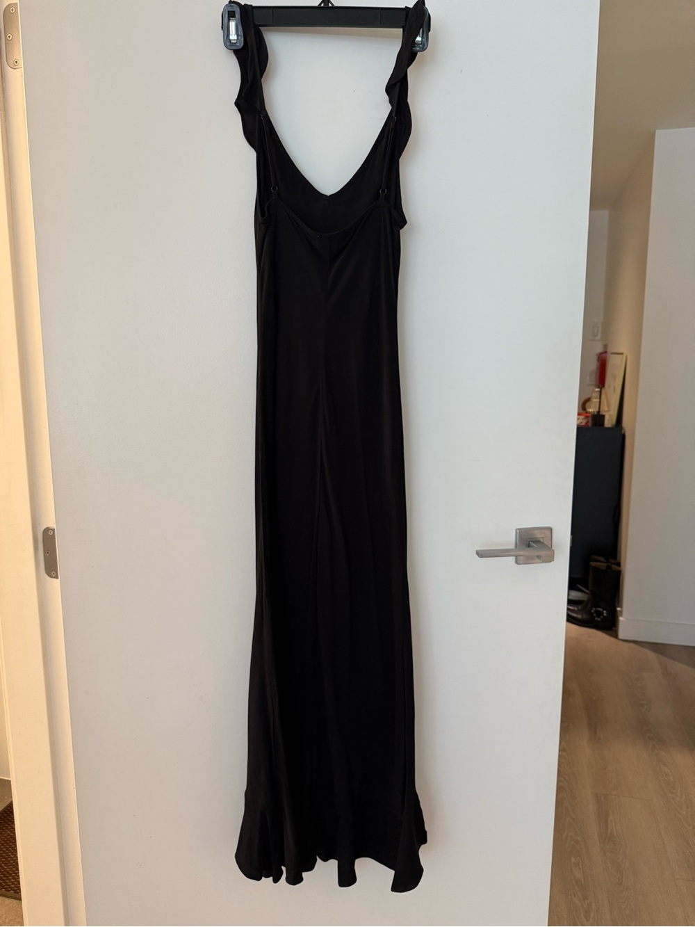 Wilfred Black Slip Dress with Delicate Ties